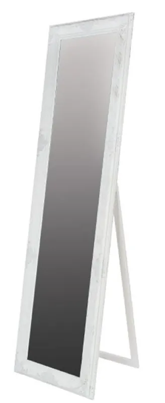Preis Gesenkt Casa Padrino Baroque Standing Mirror White / Gold 50 x H. 180 cm - Handmade Mirror with Wooden Frame & Beautiful Ornaments
