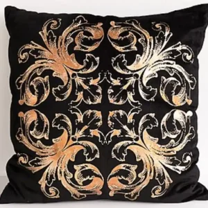 Casa Padrino luxury baroque pillow black / gold 50 x 50 cm - Deco Accessories Sonderaktion