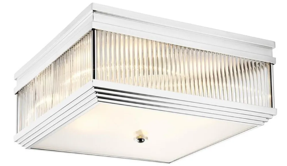 Kracherpreis Casa Padrino luxury ceiling light silver 40.5 x 40.5 x H. 18.5 cm - Luxury Quality
