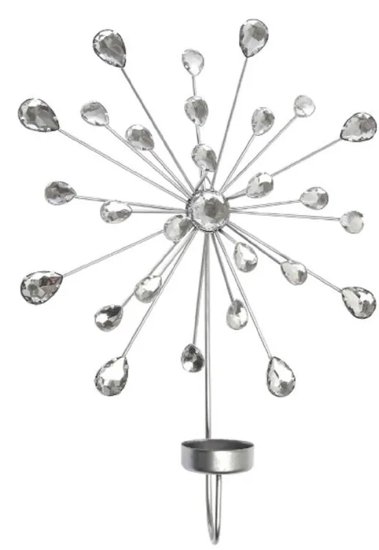 Casa Padrino designer wall candle holder set of 4 silver 24 x 6 x H. 31 cm - Decorative Wall Decoration Neu