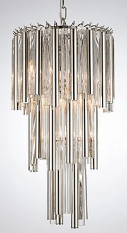 Casa Padrino Luxury Chandelier Silver Ø 35 x H. 68 cm - Hotel & Restaurant Chandelier Garantierte Lieferung