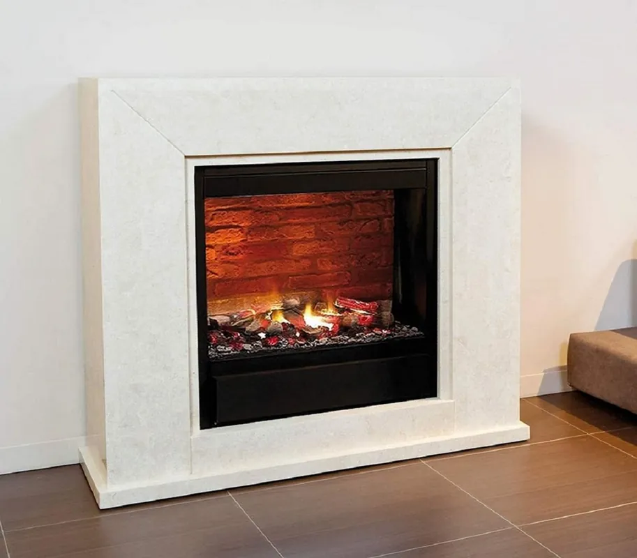 Versand Am Gleichen Tag Casa Padrino luxury fireplace with LED fireplace insert cream white 119.5 x 33.5 x H. 101.5 cm - Luxury electric fireplace with remote control