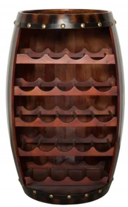 Wochenendangebot Casa Padrino Bar Wine Bar Firewood Bar Table Solid Wood - Wood Barrel Wine Barrel Barn Furniture Barrel Hotel & Restaurant Furniture Furnishing Table