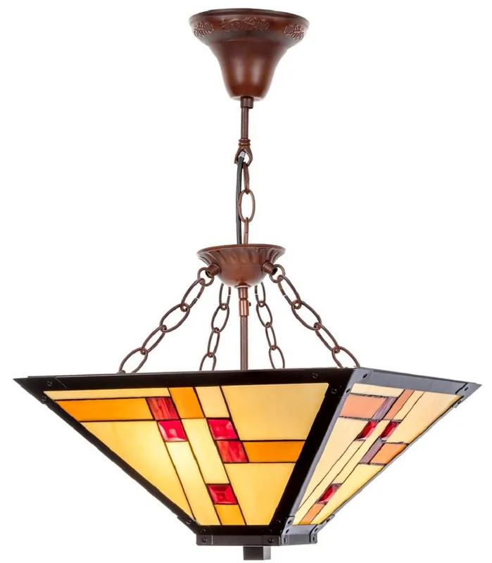 Casa Padrino Luxury Tiffany Hanging Lamp Multicolor 40 x 40 cm - Handmade Lamp of 64 Parts Jetzt Bestellen