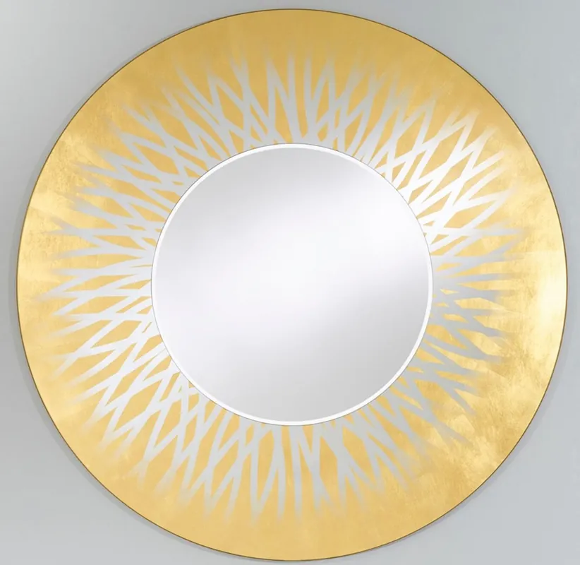 Casa Padrino Designer Living Room Mirror / Wall Mirror Gold Ø 105 cm - Luxury Collection Angebot