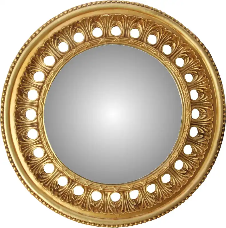 Casa Padrino Baroque Wall Mirror Round Antique Gold Diameter 82 cm - Antique Look Direkt Vom Hersteller
