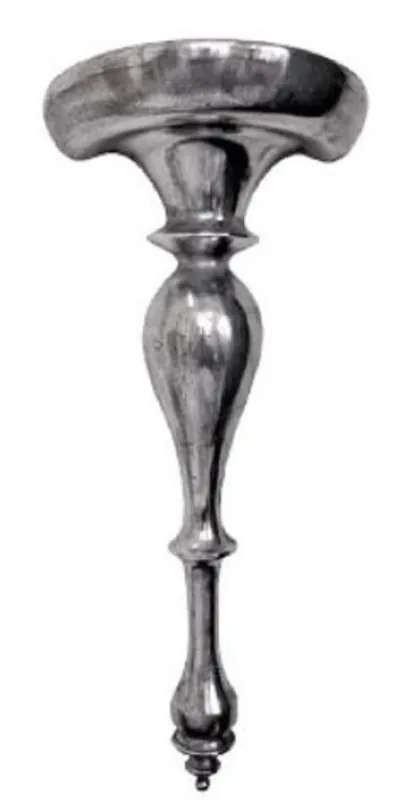 Casa Padrino Art Nouveau aluminum wall console silver 34 x 17 x H. 77 cm - Baroque & Art Nouveau Wall Decor Solange Der Vorrat Reicht