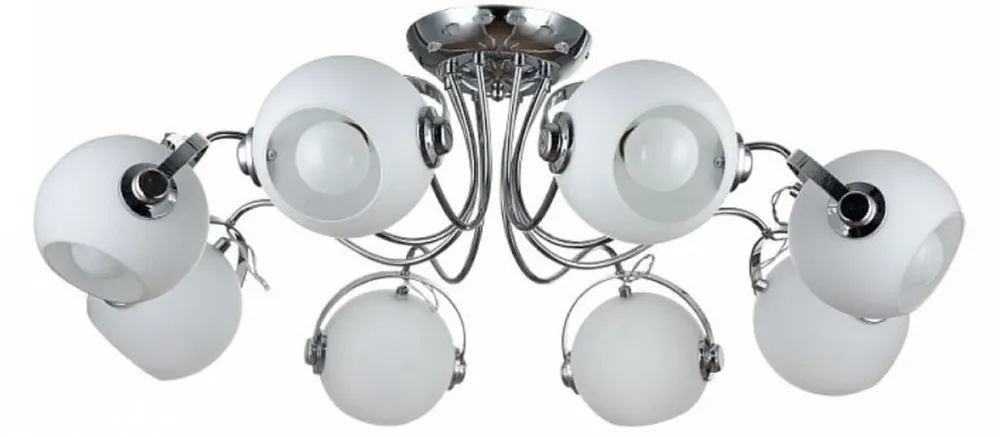 Sichere Zahlung Casa Padrino designer ceiling lamp silver / white Ø 86 x H. 28 cm - Modern Ceiling Light with Spherical Lampshades