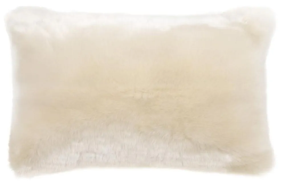 Markenware Casa Padrino luxury faux fur cushion white 60 x 40 cm - Living Room Decoration Accessories