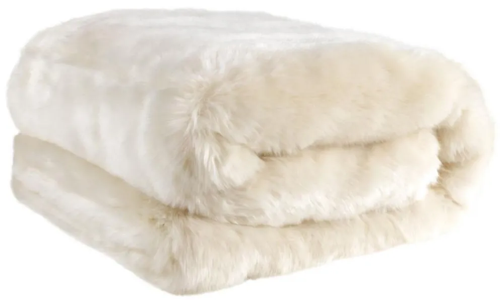 Angebot Casa Padrino luxury bedspread / blanket white 170 x 145 cm - Faux Fur Blanket