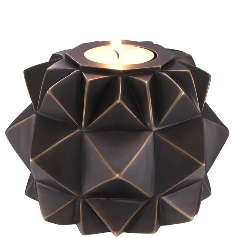 Casa Padrino luxury brass tealight holder bronze Ø 13 x H. 9 cm - Deco Accessories Preisknaller