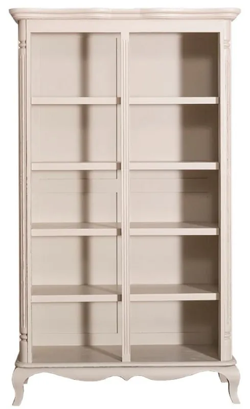 Casa Padrino Country Style Bookcase Antique Light Gray 112 x 49 x H. 190 cm - Shabby Chic Living Room Cabinet Sonderaktion