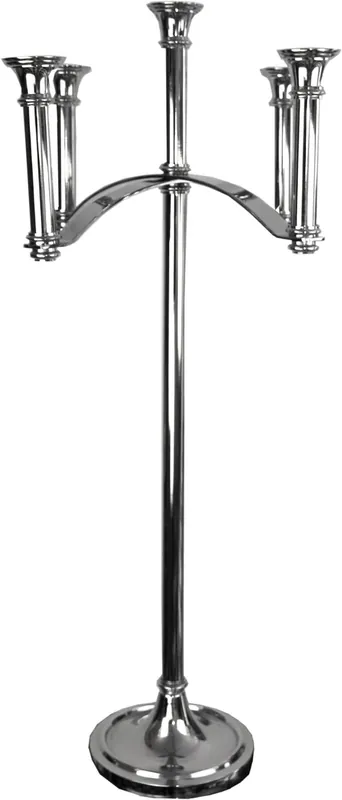Casa Padrino luxury candle holder silver 47 x 47 x H. 101.5 cm - Art Deco Aluminum Candle Holder Abverkauf