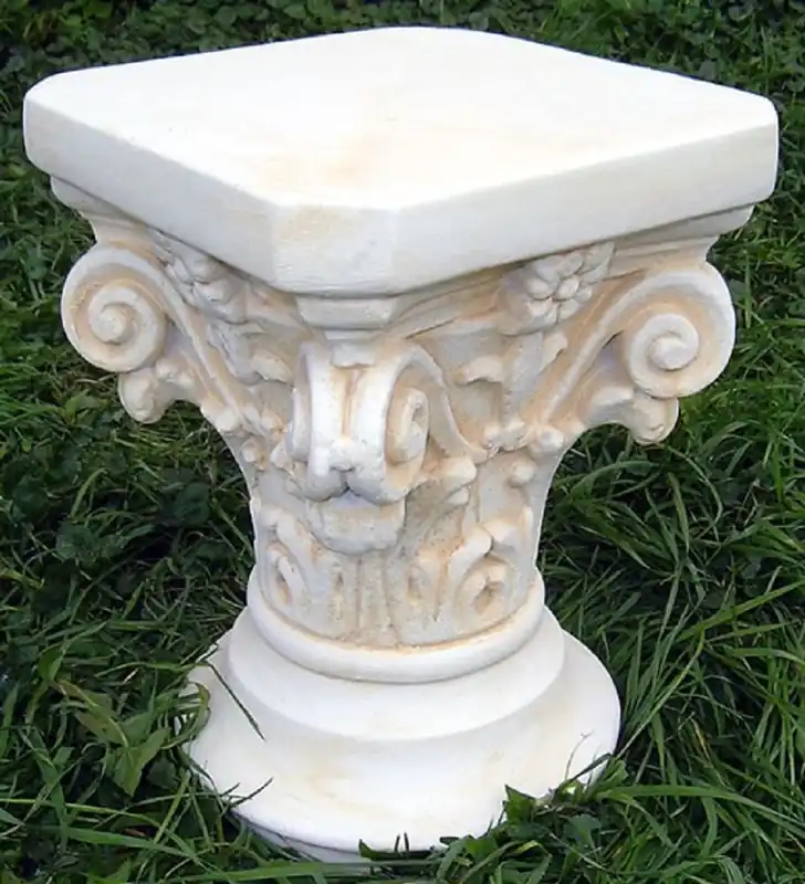 Neue Kollektion Casa Padrino Baroque Column White / Beige 31 x 19 x H. 41 cm - Magnificent Garden Column in Baroque Style