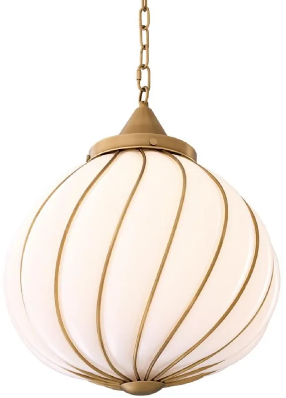 Beliebt Casa Padrino luxury chandelier antique brass / white Ø 43 x H. 50 cm - Luxury Collection