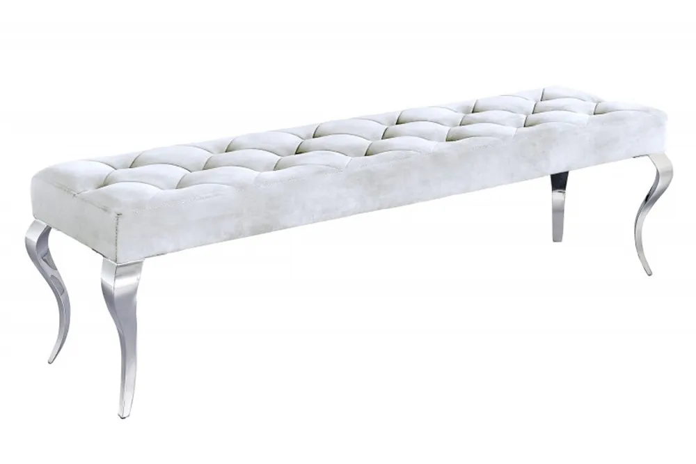 Casa Padrino Baroque stool Silver - Designer bench - stool - Baroque bench Super-Preis
