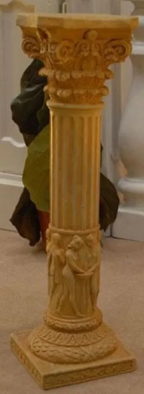 Letzte Chance Casa Padrino Baroque Deco Column Beige 20 x 20 x H. 70 cm - Magnificent Garden Column in Baroque Style