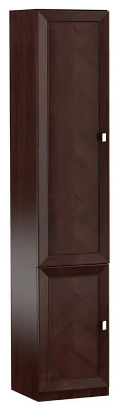 Casa Padrino Luxury Living Room Cabinet with 2 Doors Dark Brown / Silver 45.4 x 44.2 x H. 225.6 cm - Shelf Cabinet Office Cabinet - Luxury Furniture Aktuell