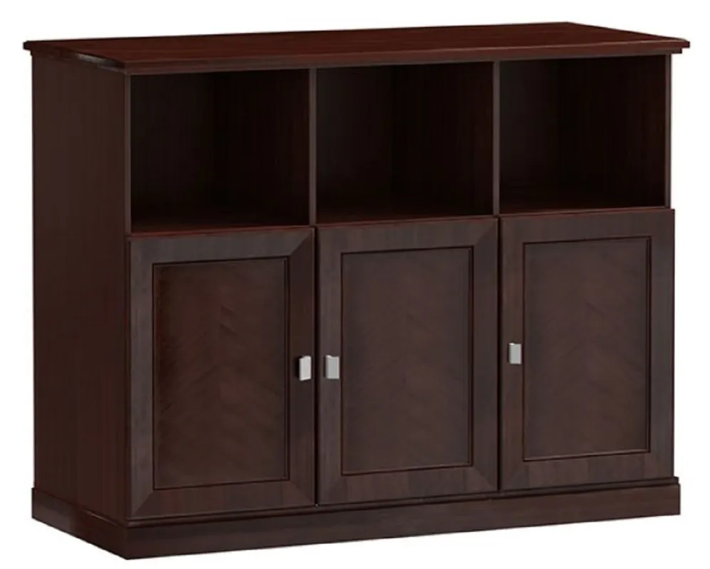Casa Padrino Luxury Cabinet with 3 Doors Dark Brown / Silver 140 x 44.2 x H 119.8 cm - Luxury Furniture Preis Gesenkt