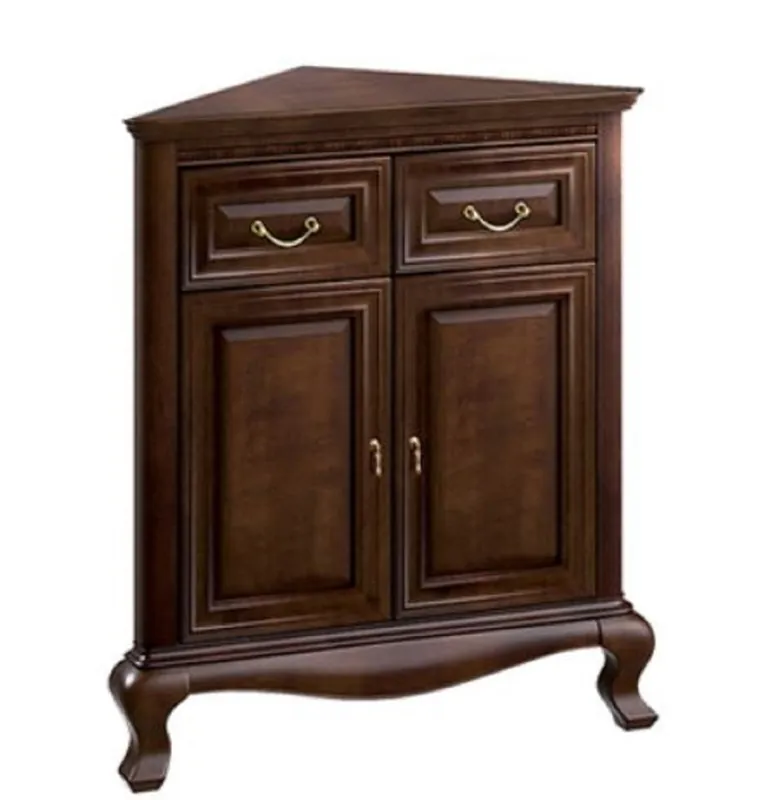 Jetzt Bestellen Casa Padrino Luxury Art Nouveau Corner Dresser with 2 Doors and 2 Drawers Dark brown 80 x 51.3 x H. 95 cm - Living Room Furniture