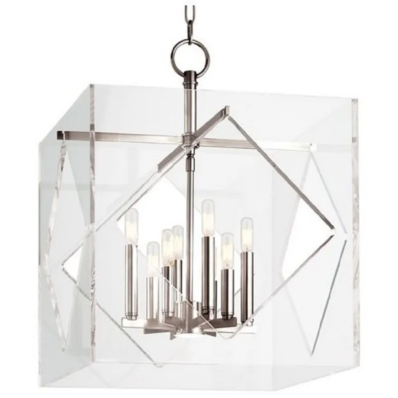 Casa Padrino luxury pendant light silver 50,8 x 50,8 x H. 67,3 cm - Pendant Lamp in Cube Shape Zertifiziert
