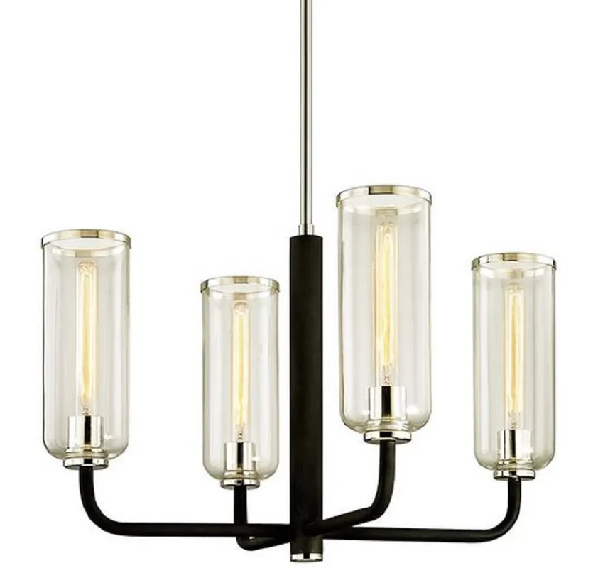 Kracherpreis Casa Padrino luxury chandelier black / silver 73 x 73 x H. 45.7 cm - Chandelier with Glass Lampshades