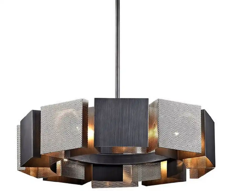 Bestpreis Casa Padrino Luxury Chandelier Graphite / Silver Ø 69.9 x H. 18.4 cm - Luxury Collection