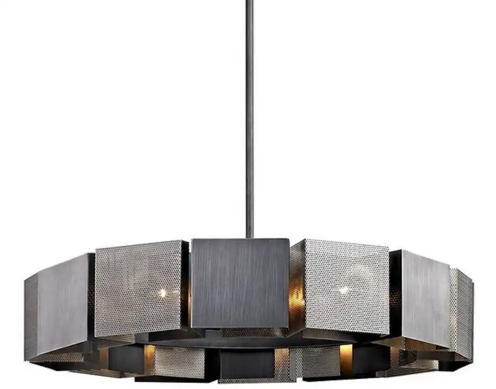 Casa Padrino Luxury Chandelier Graphite / Silver Ø 92.1 x H. 18.4 cm - Luxury Collection Begrenztes Angebot