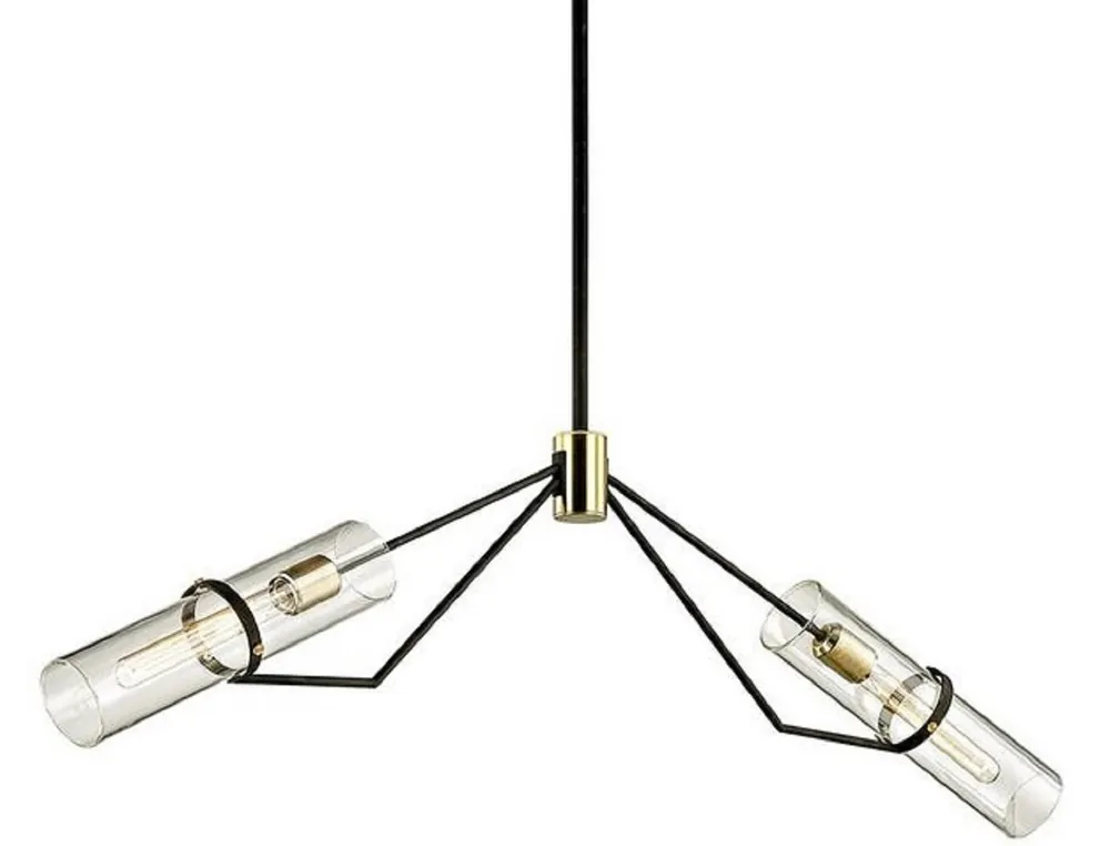 Casa Padrino luxury chandelier bronze / brass 127 x 10.2 x H. 37.5 cm - Designer Living Room Chandelier Solange Der Vorrat Reicht