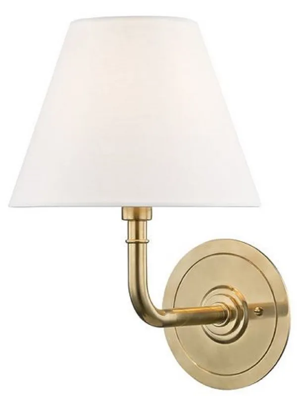 Casa Padrino Luxury Wall Lamp Antique Brass / White 20.3 x 24.1 x H. 28.6 cm - Hotel & Restaurant Wall Lamp Billig