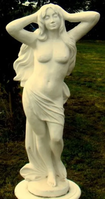 Echt Casa Padrino Art Nouveau Sculpture Virgin 53 x 31 x H. 120 cm - Splendid Garden Decoration - Special!