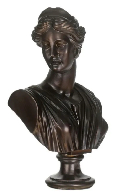 Casa Padrino Baroque Ladies Bust Black 35 x 20 x H. 50 cm - Deco Figure in Baroque Style Top-Angebot