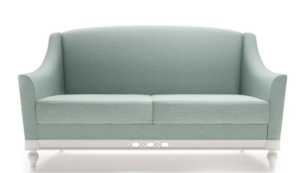 Super-Preis Casa Padrino Luxury Art Nouveau 2 Seater Sofa Mint Green / White 152 x 90 x H. 96 cm - Luxury Quality