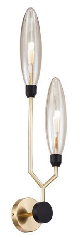 Schneller Versand Casa Padrino luxury wall lamp matte gold / black 17.5 x 13.5 x H. 65 cm - Modern Wall Light