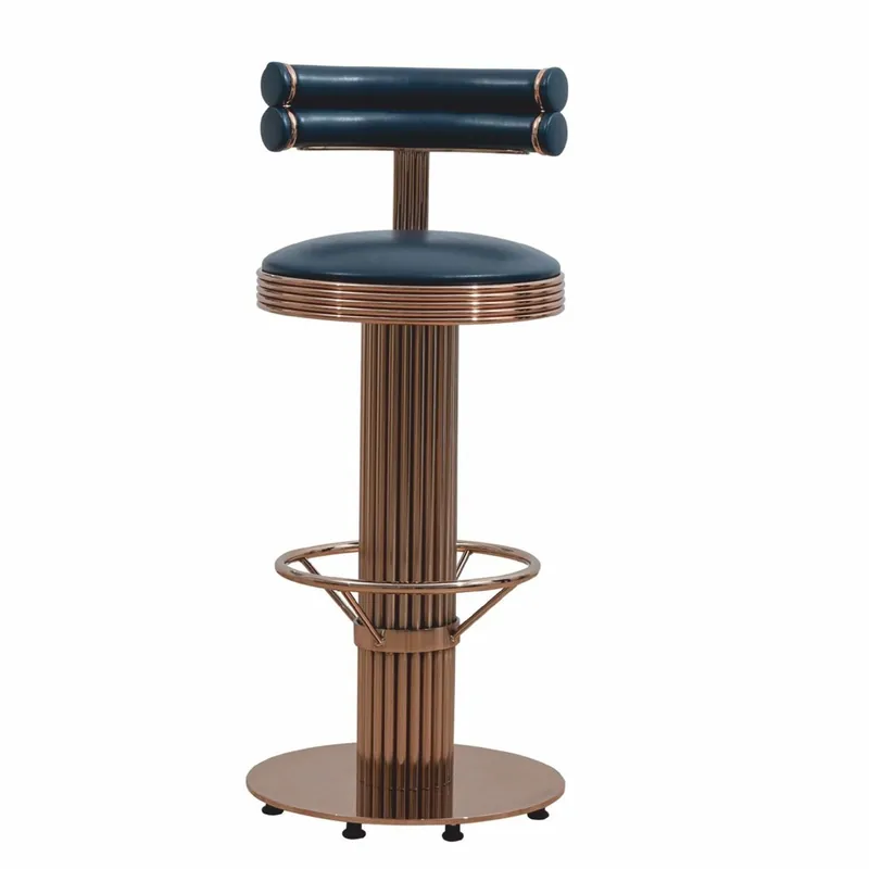 Casa Padrino Luxus Barstuhl Kupfer / Schwarz H. 96 cm Meistverkauft