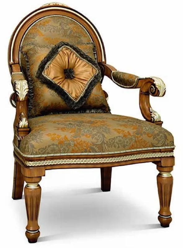 Neue Kollektion Casa Padrino Luxus Barock Wohnzimmer Sessel Braun / Gold - Made in Italy