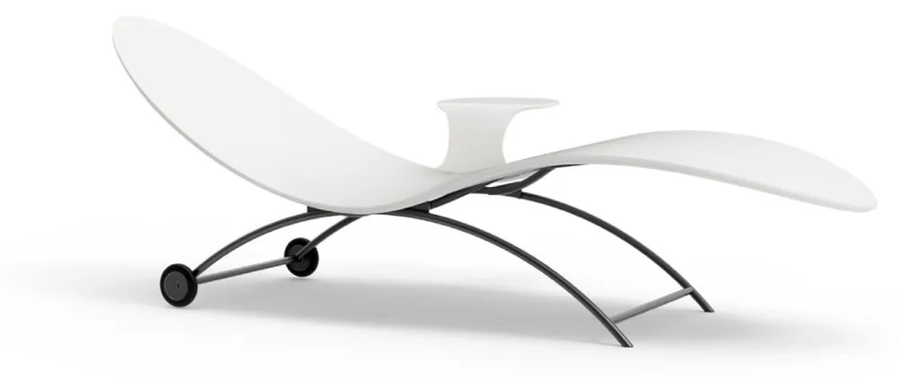 Top-Preis Casa Padrino Luxus Gartenliege Matt Weiß / Anthrazitgrau 205 cm