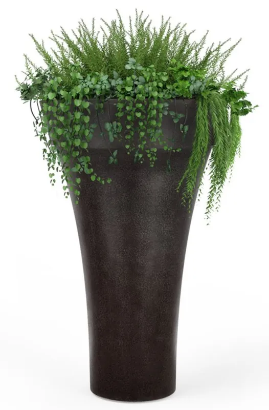 Casa Padrino Luxus Blumentopf Matt Schwarz Ø 126 x H. 197 cm Wochenendangebot