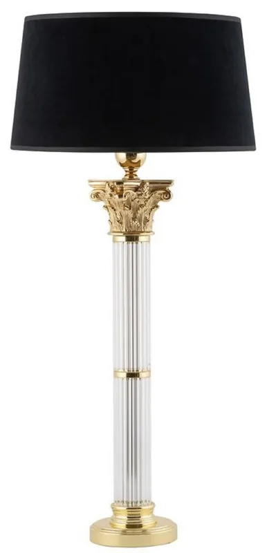 Casa Padrino Luxus Barock Tischleuchte Matt Gold / Schwarz H. 70 cm Heißes Angebot