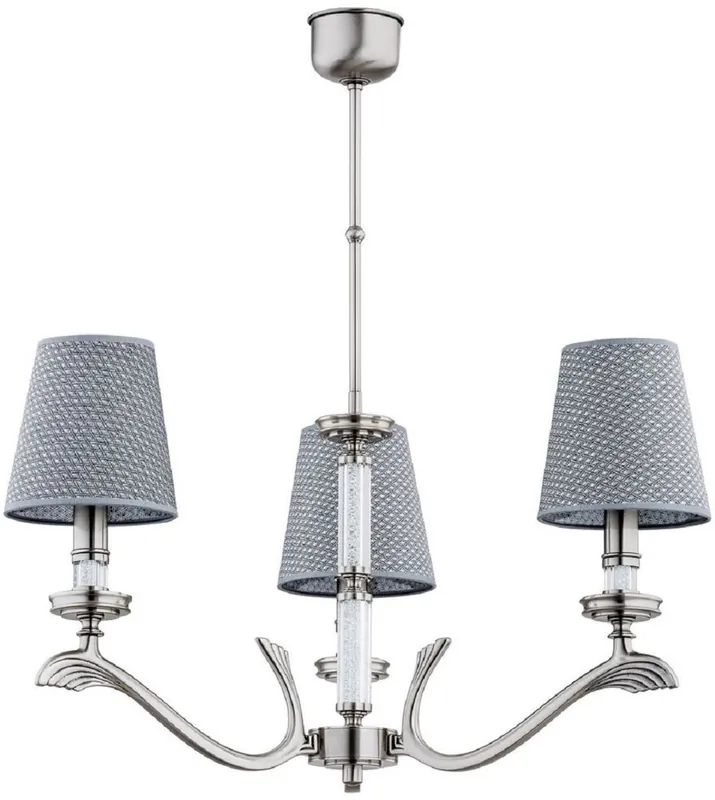 Rabatt Casa Padrino Luxus Barock Kronleuchter Matt Silber / Grau Ø 69 cm