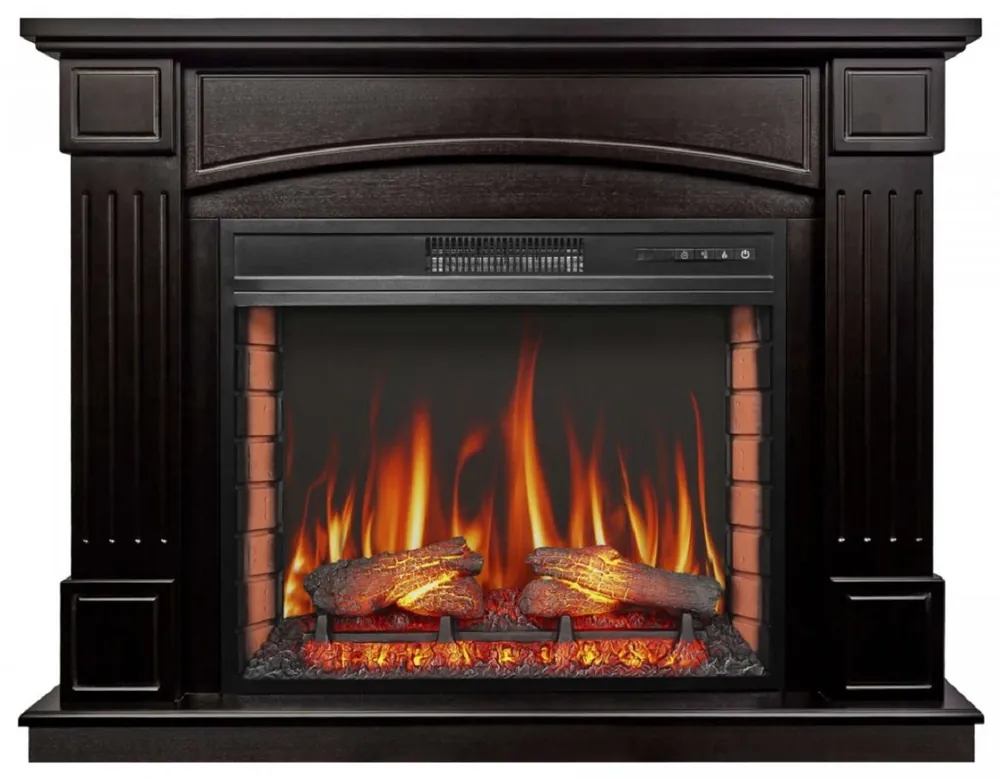 Abverkauf Casa Padrino Barock LED Elektrokamin Schwarz 114 x 34 x H. 90,3 cm
