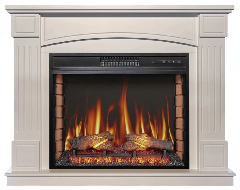 Expressversand Casa Padrino Barock LED Elektrokamin Weiß 114 x 34 x H. 90,3 cm