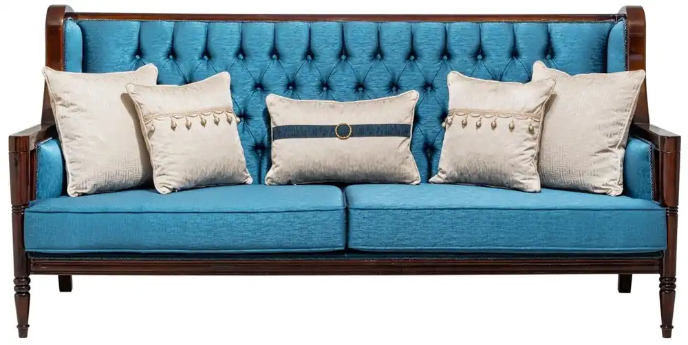 Solange Der Vorrat Reicht Casa Padrino Luxus Barock Sofa Blau / Dunkelbraun 230 cm