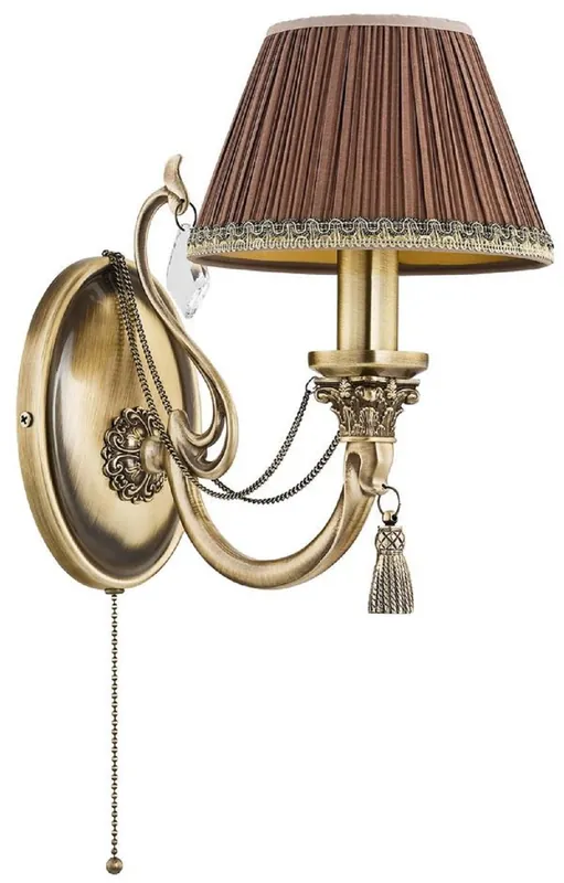 Günstig Casa Padrino Luxus Barock Kristall Wandleuchte Messing mit Patina / Braun H. 25 cm