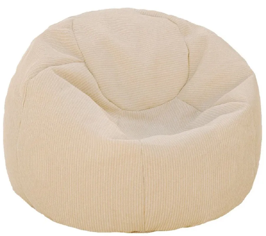 Casa Padrino Luxus Garten Sitzsack Beige Ø 90 cm Geprüft