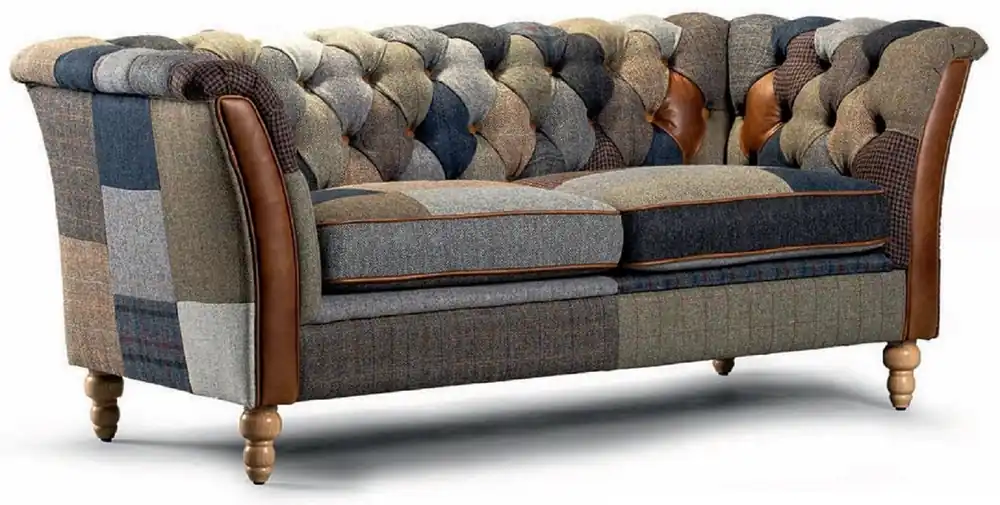 Günstig Casa Padrino Luxus Chesterfield 3er Sofa Bunt / Braun 213 cm