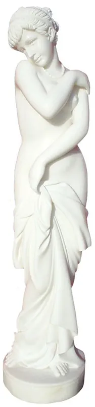 Casa Padrino Luxus Jugendstil Marmor Skulptur Frau Weiß H. 180 cm Sonderangebot