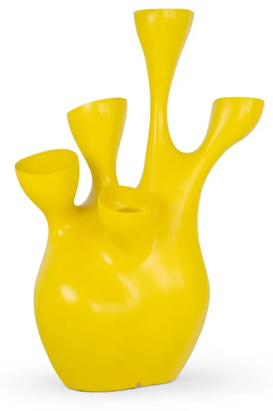 Neuheit Casa Padrino Luxus Blumentopf Matt Gelb 135 x 85 x H. 200 cm