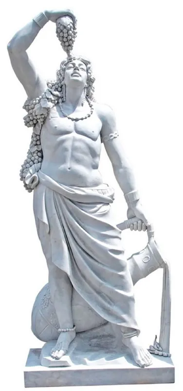 Casa Padrino Antik Stil Marmor Skulptur Mann Grau H. 243 cm Schneller Versand