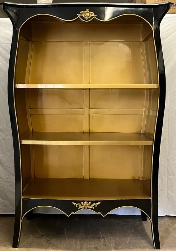 Preiswert Casa Padrino Barock Regalschrank Schwarz / Gold - Barock Möbel